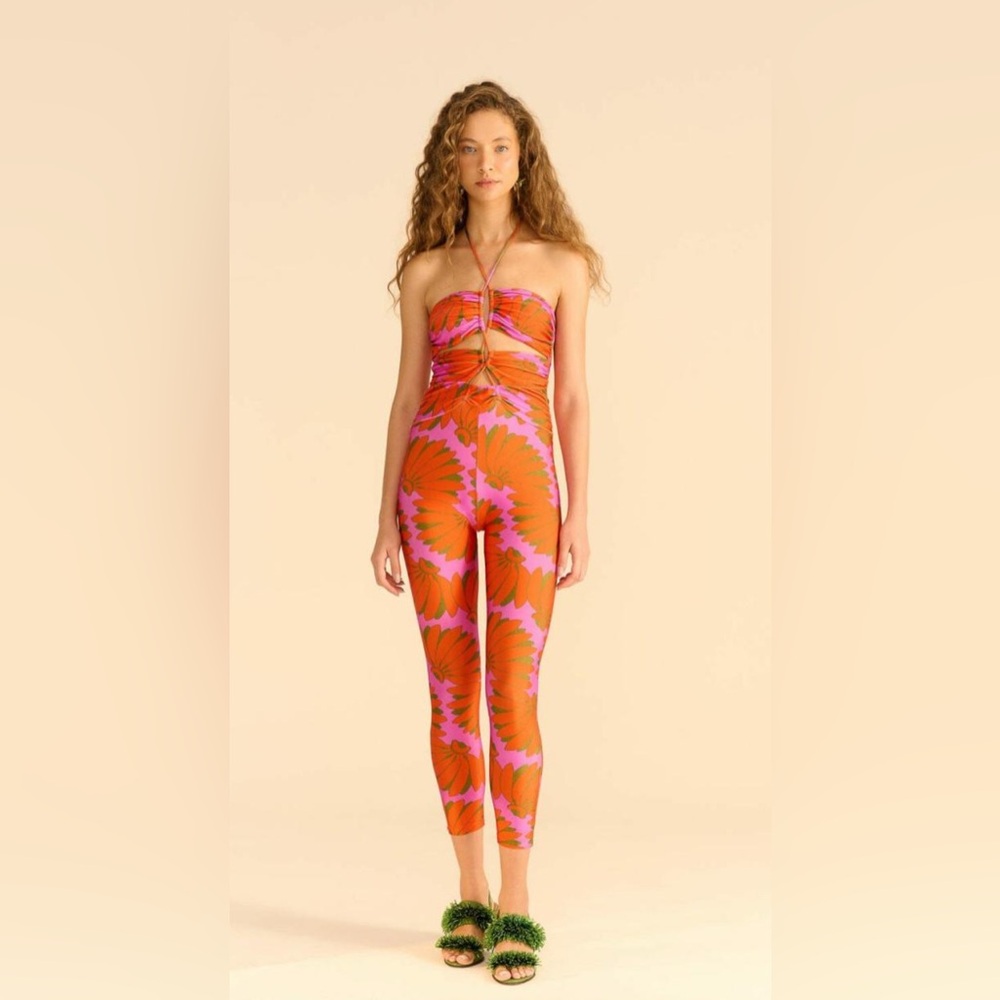 Farm Rio Pink Copacabana Lycra jumpsuit